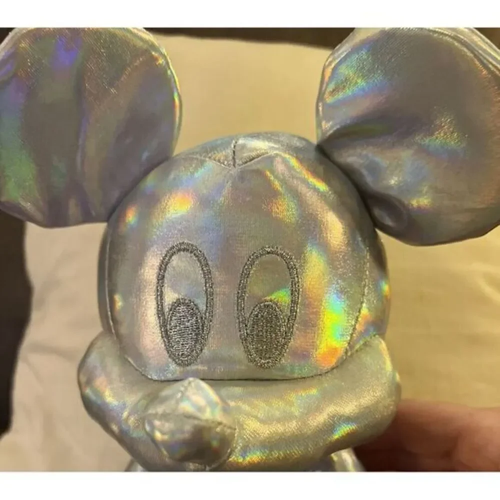 2023 Disney Parks 100th Anniversary Mickey Mouse Silver Platinum Plush Toy‎ New